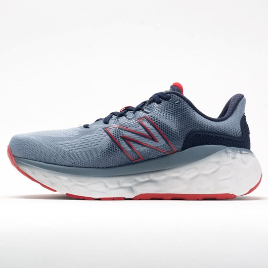 Orthofeet New Balance Fresh Foam More v3 Men's Running Shoes Ocean Gray / Velocity Red / Eclipse | TK6305429