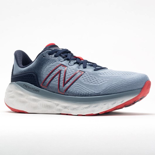 Orthofeet New Balance Fresh Foam More v3 Men's Running Shoes Ocean Gray / Velocity Red / Eclipse | TK6305429