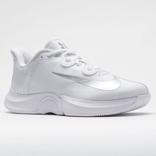 Orthofeet Nike Air Zoom GP Turbo Women's Tennis Shoes White / Metallic Silver | TH6259710