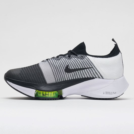 Orthofeet Nike Air Zoom Tempo Next% Men's Running Shoes Black / White / Volt | FI0869274