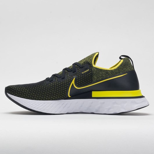 Orthofeet Nike React Infinity Run Flyknit Men's Running Shoes Black / Sonic Yellow | IW3692047