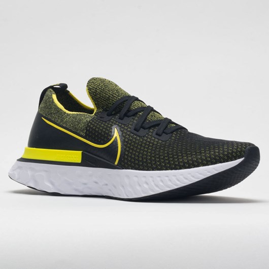 Orthofeet Nike React Infinity Run Flyknit Men's Running Shoes Black / Sonic Yellow | IW3692047