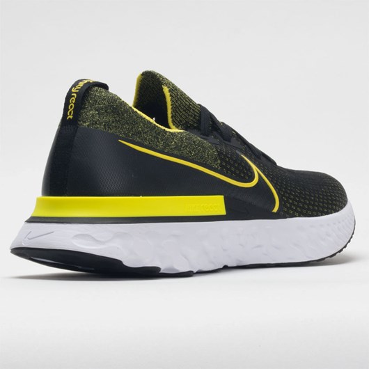 Orthofeet Nike React Infinity Run Flyknit Men's Running Shoes Black / Sonic Yellow | IW3692047