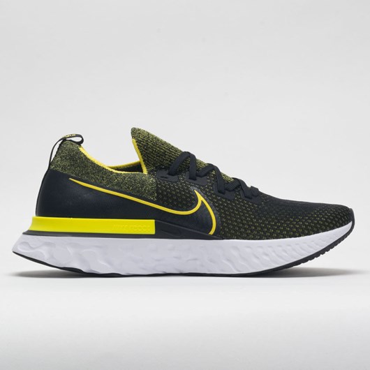 Orthofeet Nike React Infinity Run Flyknit Men\'s Running Shoes Black / Sonic Yellow | IW3692047