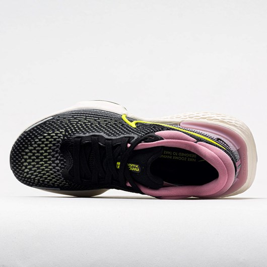 Orthofeet Nike ZoomX Invincible Run Flyknit Women's Running Shoes Black / Cyber Elemental Pink | KH5874310