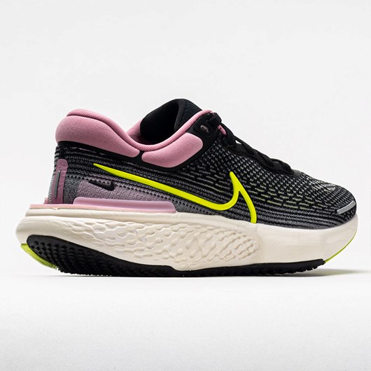 Orthofeet Nike ZoomX Invincible Run Flyknit Women's Running Shoes Black / Cyber Elemental Pink | KH5874310