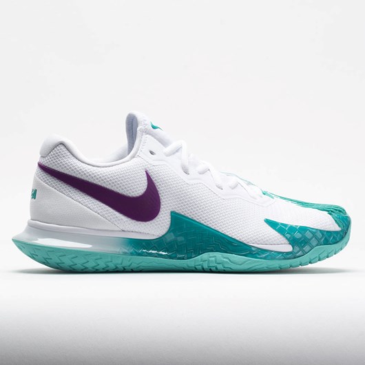 Orthofeet Nike Zoom Vapor Cage 4 Rafa Men\'s Tennis Shoes White / Red Plum / Washed Teal | MY4537268