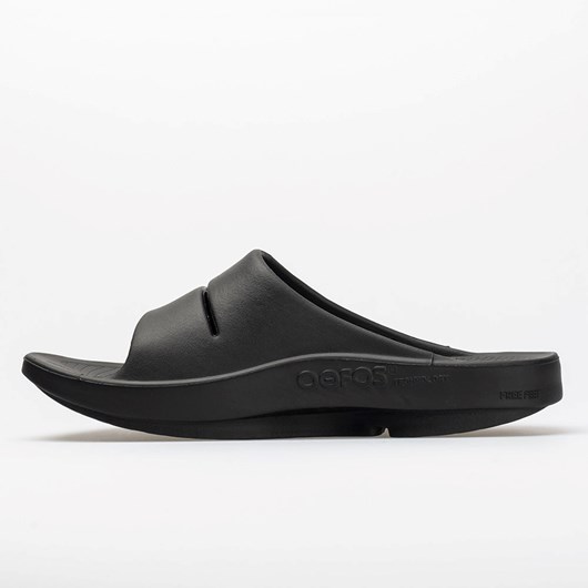 Orthofeet OOFOS OOahh Men's Slide Sandals Black | LS6183927