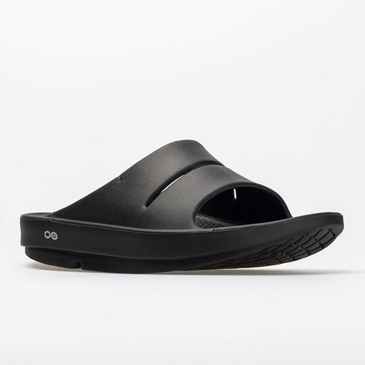 Orthofeet OOFOS OOahh Men's Slide Sandals Black | LS6183927