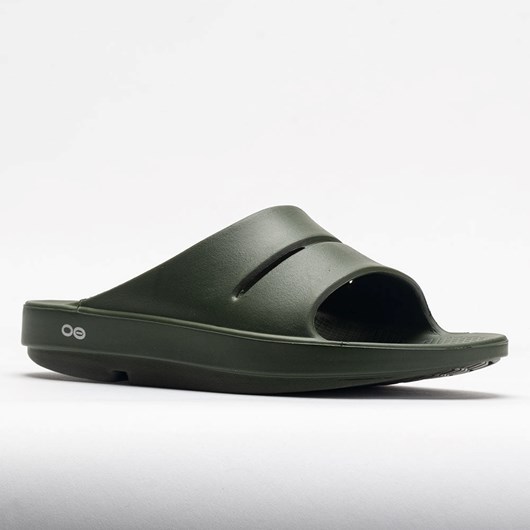 Orthofeet OOFOS OOahh Men's Slide Sandals Forest Green | RJ2489703