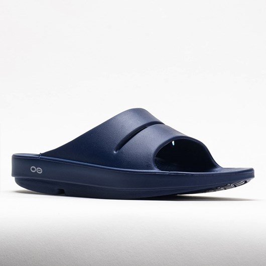 Orthofeet OOFOS OOahh Men's Slide Sandals Navy | RV8936521