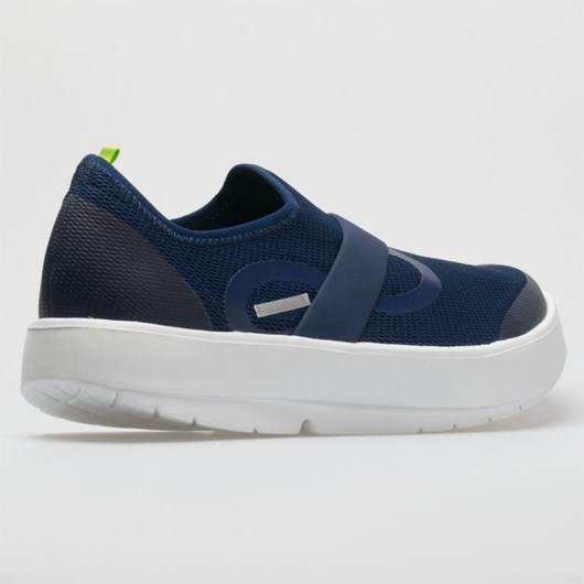 Orthofeet OOFOS OOmg Low Men's Walking Shoes White / Navy | UM1907563