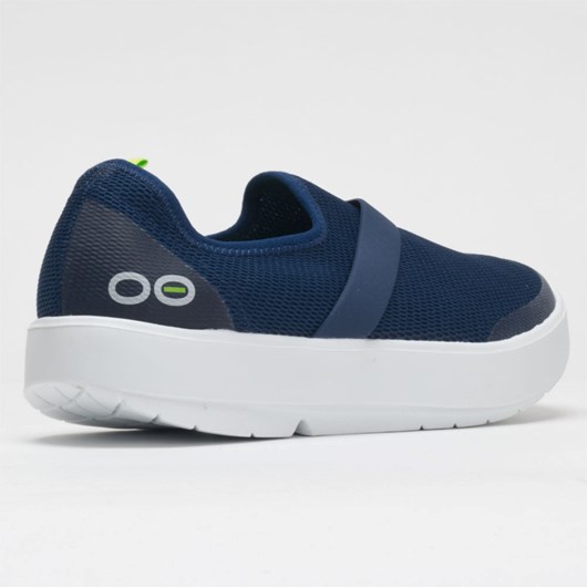 Orthofeet OOFOS OOmg Low Women's Walking Shoes White / Navy | VQ1382560