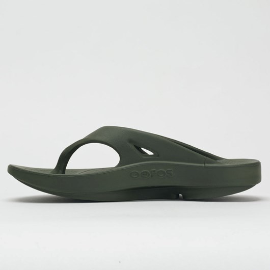 Orthofeet OOFOS OOriginal Sport Men's Slide Sandals Matte Forest Green | AX5902831