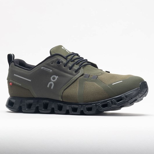 Orthofeet On Cloud 5 Waterproof Men's Running Shoes Olive / Black | SE7046528