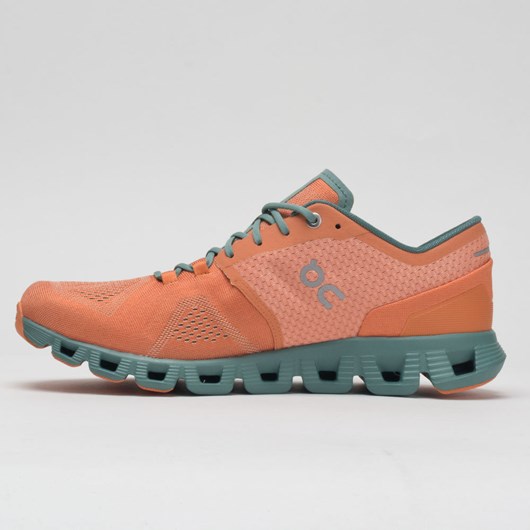 Orthofeet On Cloud X Men's Running Shoes Orange / Sea | OA7423501