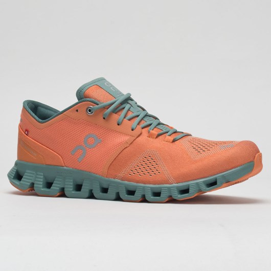 Orthofeet On Cloud X Men's Running Shoes Orange / Sea | OA7423501