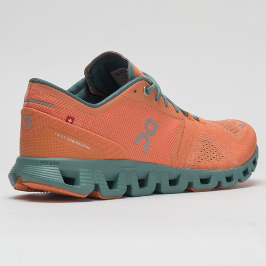 Orthofeet On Cloud X Men's Running Shoes Orange / Sea | OA7423501