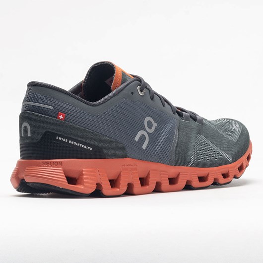 Orthofeet On Cloud X Men's Running Shoes Rust / Rock | VA8017932