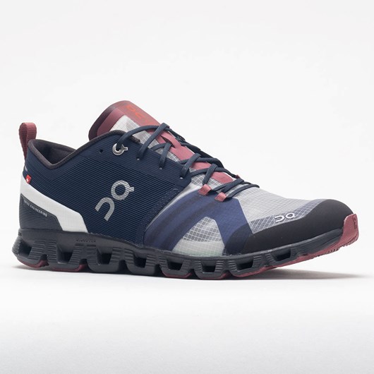 Orthofeet On Cloud X Shift Men's Running Shoes Ink / Cherry | FI0931782