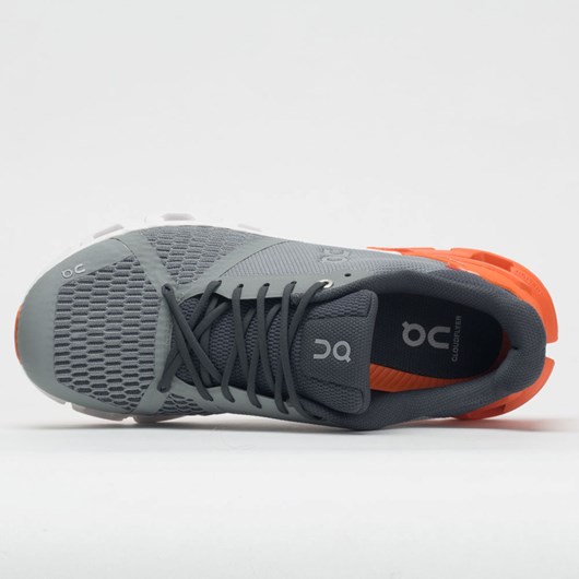 Orthofeet On Cloudflyer Men's Running Shoes Grey / Orange | XF4073281