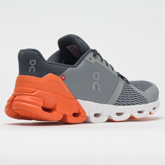 Orthofeet On Cloudflyer Men's Running Shoes Grey / Orange | XF4073281