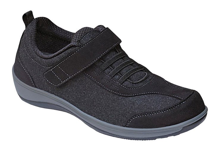 Orthofeet Orthopedic Casual Wool Women\'s Casual Shoes Black | CL5641802