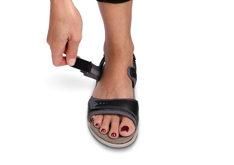 Orthofeet Orthopedic Malibu Women's Sandals Black | NH7894632