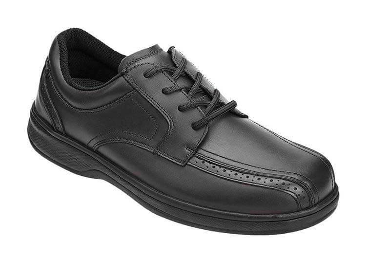 Orthofeet Oxford Orthotic Men\'s Dress Shoes Black | CB0348795