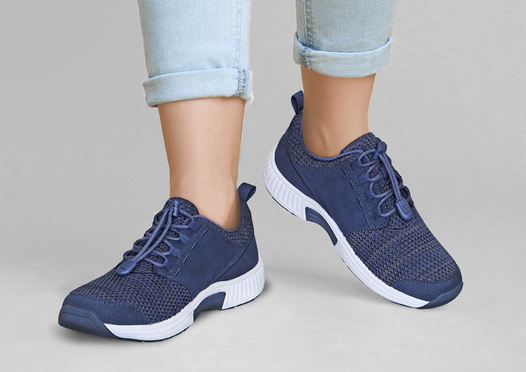 Orthofeet Plantar Fasciitis Bunions Women's Sneakers Blue | VB4086715