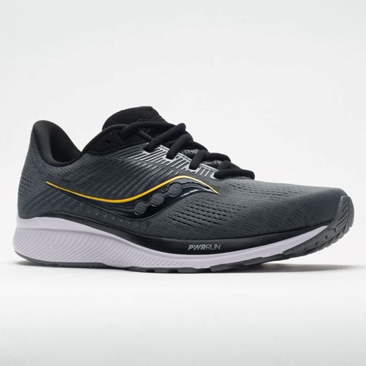 Orthofeet Saucony Guide 14 Men's Running Shoes Charcoal / Vizi Gold | PW2360917