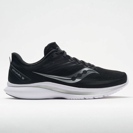 Orthofeet Saucony Kinvara 12 Men\'s Running Shoes Black / Silver | GU6714028