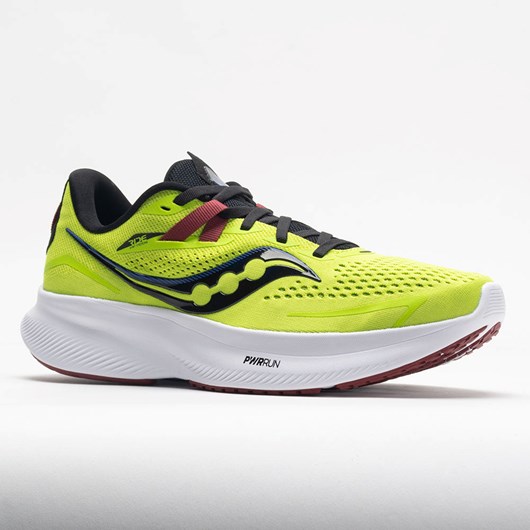 Orthofeet Saucony Ride 15 Men's Running Shoes Acid Lime / Spice | EQ7598134