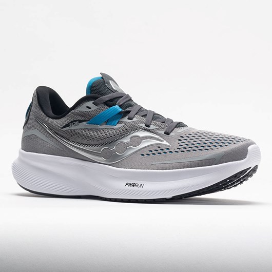 Orthofeet Saucony Ride 15 Men's Running Shoes Alloy / Topaz | RU4916527