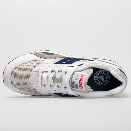 Orthofeet Saucony Shadow 6000 Men's Lifestyle Sneakers White / Gray / Navy | SB6205748