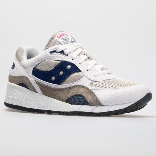 Orthofeet Saucony Shadow 6000 Men's Lifestyle Sneakers White / Gray / Navy | SB6205748