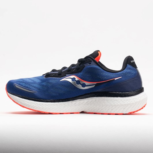 Orthofeet Saucony Triumph 19 Men's Running Shoes Sapphire / VIZI Red | DT4802359