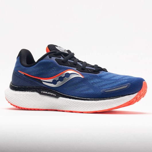 Orthofeet Saucony Triumph 19 Men's Running Shoes Sapphire / VIZI Red | DT4802359