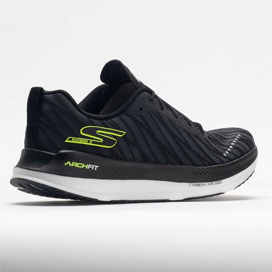 Orthofeet Skechers GOrun Razor Excess 2 Men's Running Shoes Black / White / Green | YR9816204