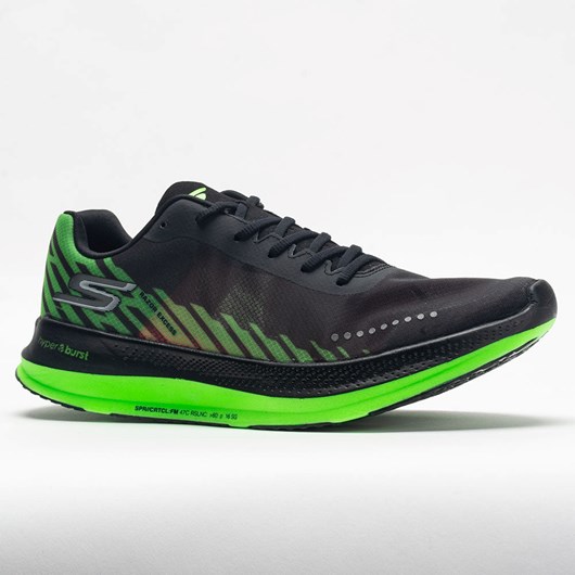 Orthofeet Skechers GOrun Razor Excess Men's Running Shoes Black / Lime | EN7341926