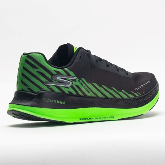 Orthofeet Skechers GOrun Razor Excess Men's Running Shoes Black / Lime | EN7341926