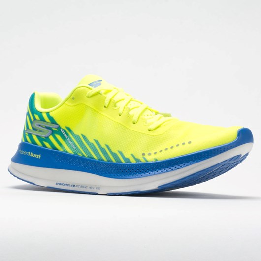 Orthofeet Skechers GOrun Razor Excess Men's Running Shoes Yellow / Blue | FM2341597