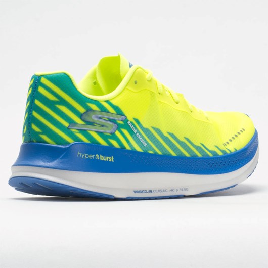 Orthofeet Skechers GOrun Razor Excess Men's Running Shoes Yellow / Blue | FM2341597