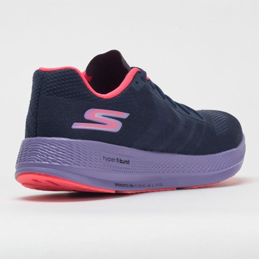 Orthofeet Skechers GOrun Razor+ Women's Running Shoes Navy / Purple / Neon Pink | IA5470839