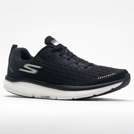 Orthofeet Skechers GOrun Ride 9 Men's Running Shoes Black / White | JO6278109