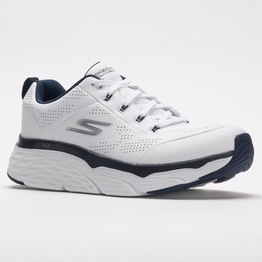 Orthofeet Skechers Max Cushioning Elite Men's Walking Shoes White / Navy | AV4516382