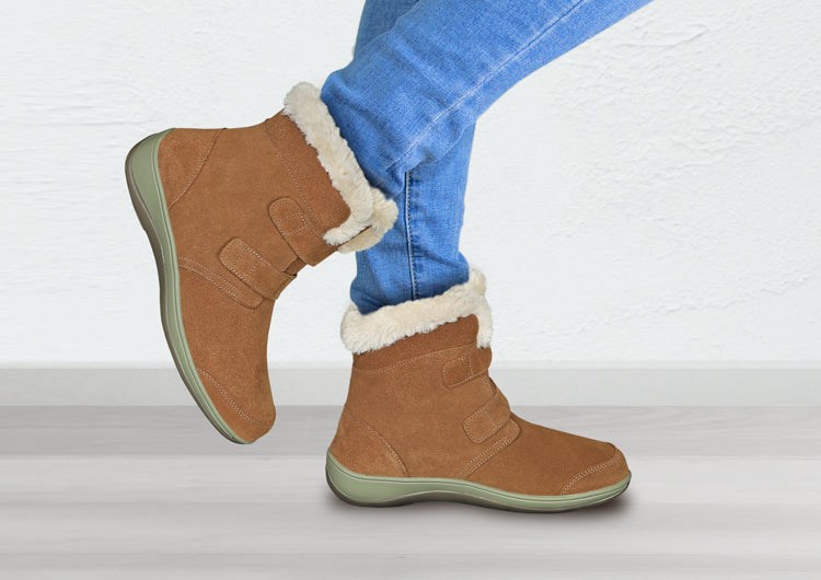 Orthofeet Warm Arch Support Women's Winter Boots Camel | CW5472368