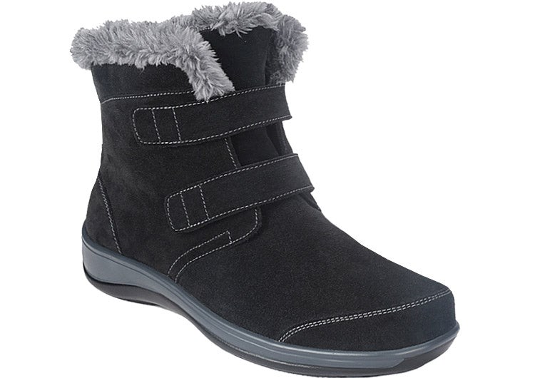 Orthofeet Warm Women\'s Winter Boots Black | LM8793240