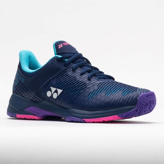 Orthofeet Yonex Power Cushion Sonicage 2 Women's Tennis Shoes Navy / B.Purple | LT7130269