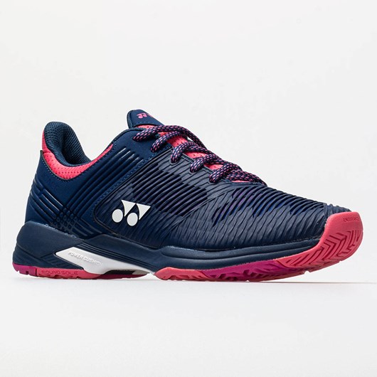 Orthofeet Yonex Power Cushion Sonicage 2 Women's Tennis Shoes Navy Pink | YG8153046